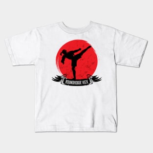 Cool kickboxing mma roundhouse kick Kids T-Shirt